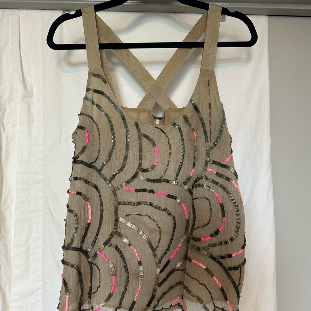 Free People Beaded Tank - Size Small